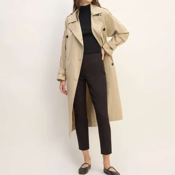 NWT Everlane The Bi-Stretch Side Zip Ankle Work Pant • Size 8 • Black - Picture 2 of 14